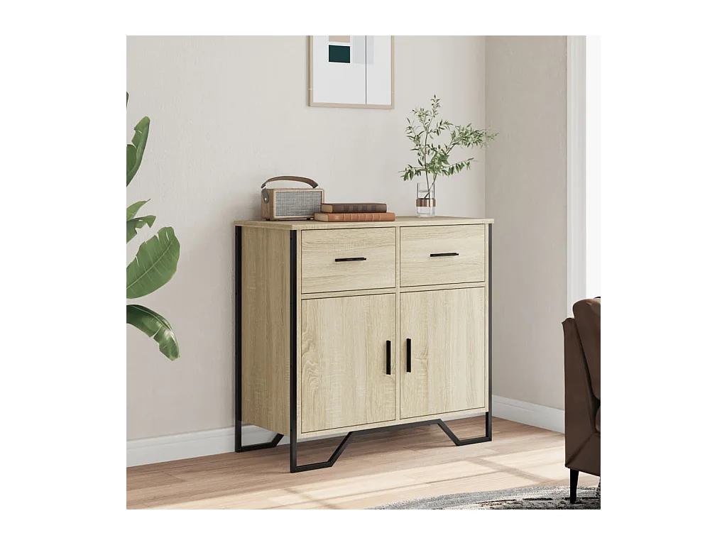 Credenza | Buffet | Armadio Rovere Sonoma 79,5x35,5x74,5 cm in Legno Multistrato