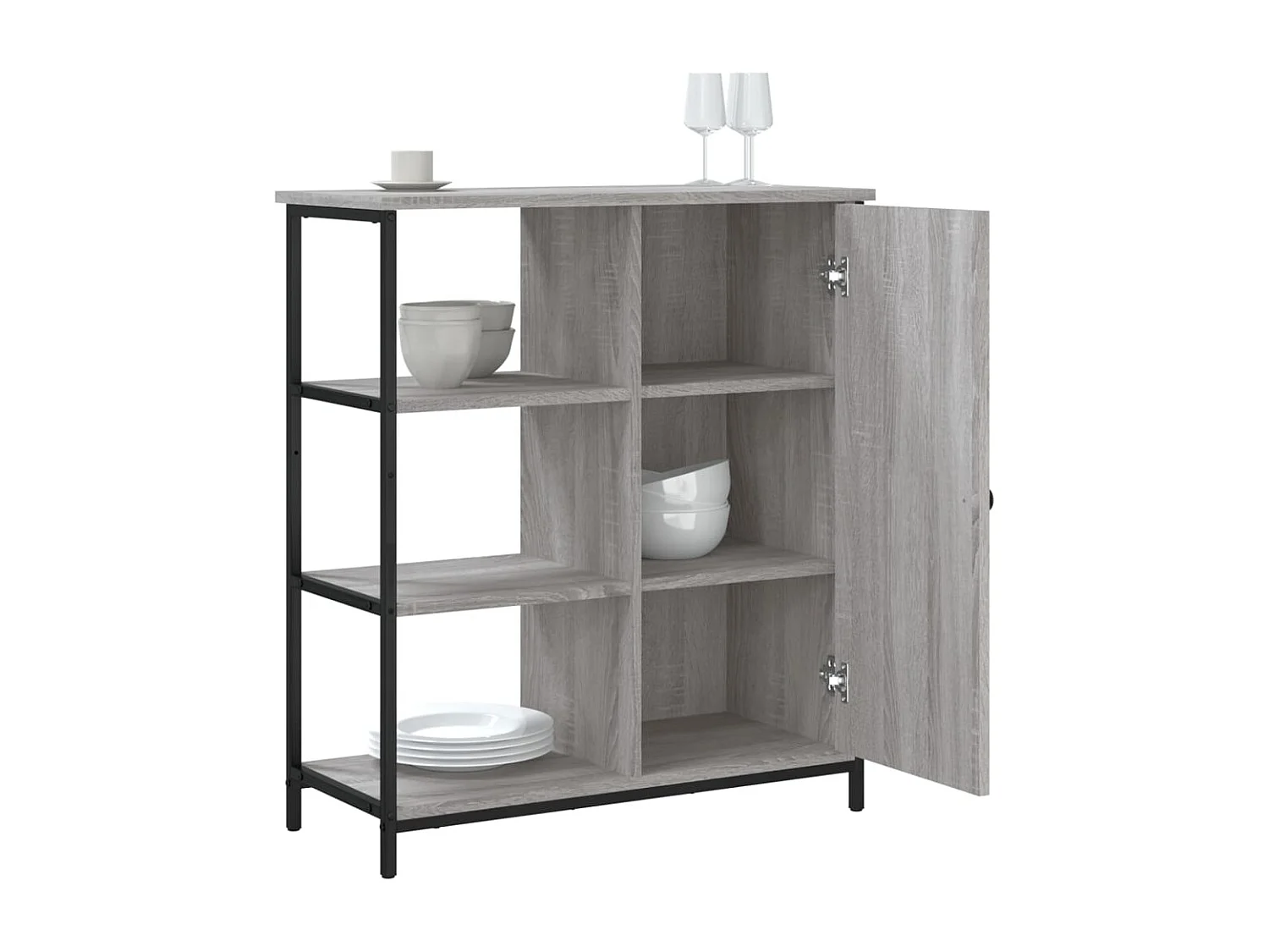 Buffet | Bahut | Meuble de rangement sonoma gris 70x30x80 cm bois d'ingénierie
