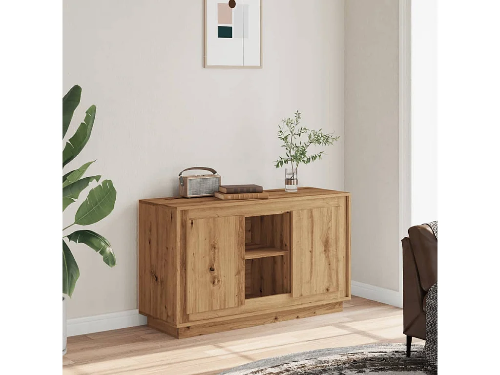 Credenza | Buffet | Armadio Rovere Artigianale 102x35x60 cm in Legno Multistrato