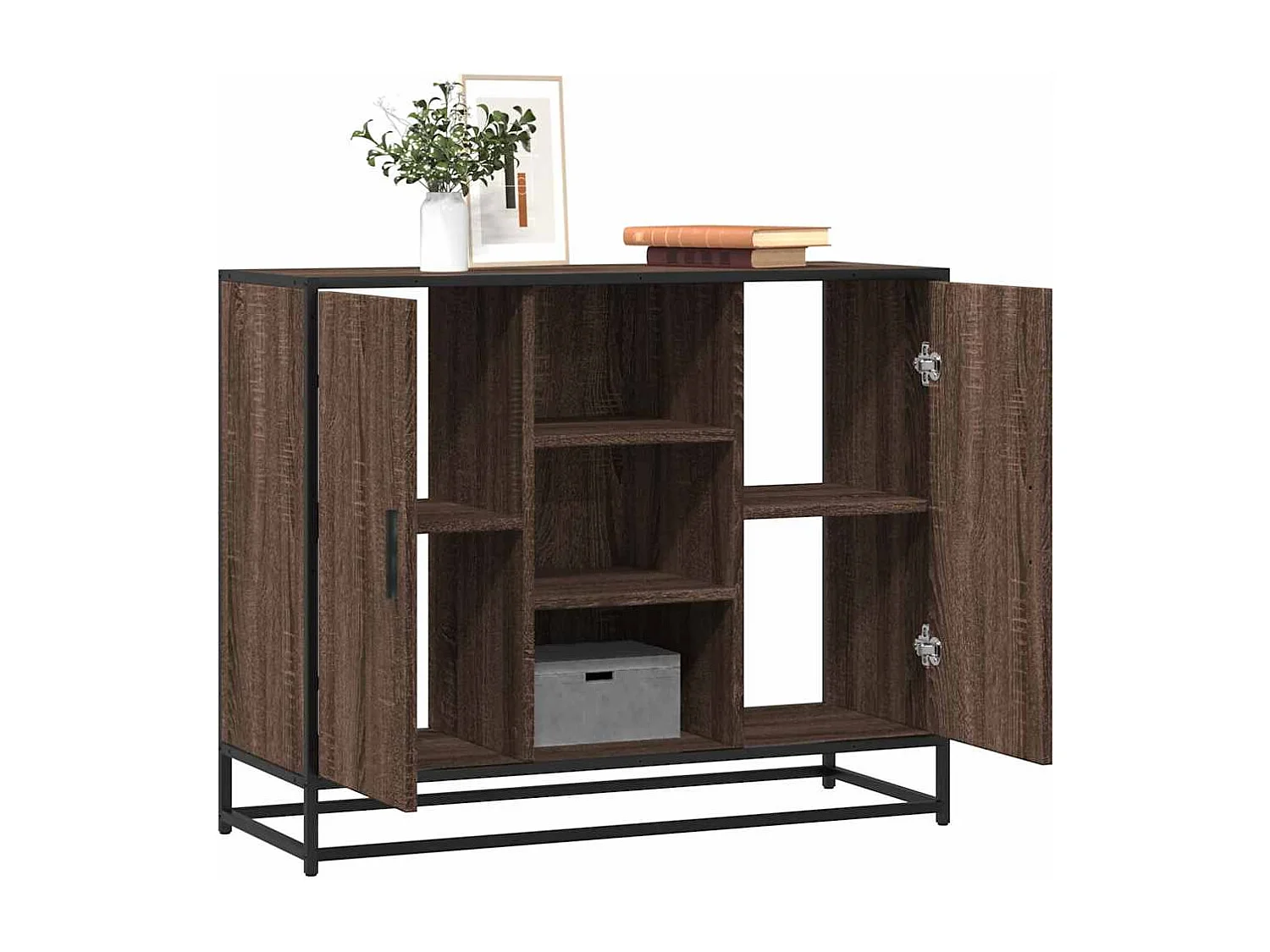 Buffet | Bahut | Meuble de rangement chêne marron 92x35x76 cm Bois d'ingénierie
