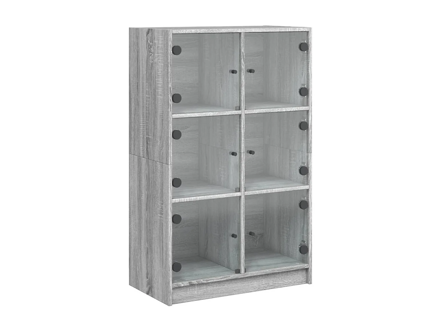 Buffet | Bahut | Meuble de rangement haut avec portes gris sonoma 68x37x109cm bois ingénierie