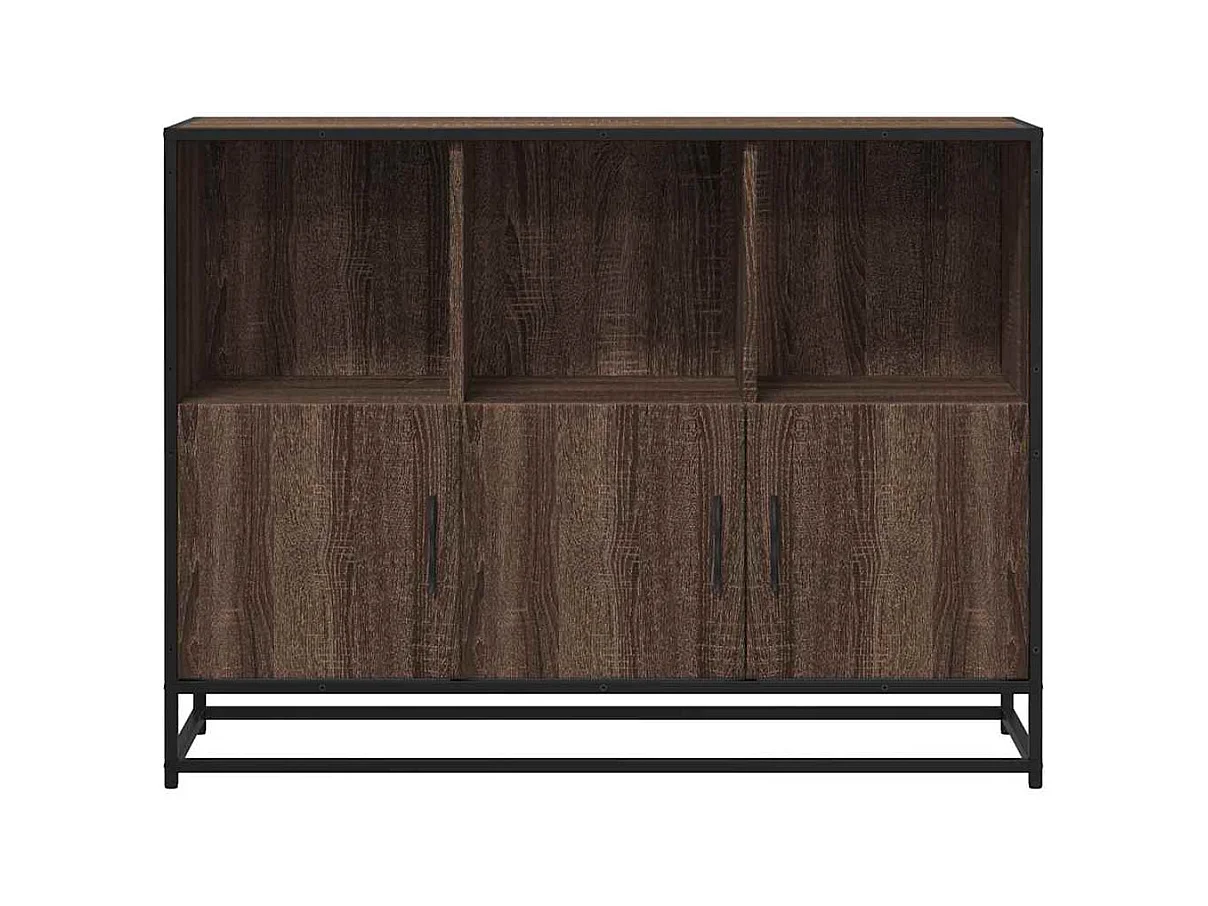 Credenza | Buffet | Armadio Rovere Marrone 100x35x76 cm in Legno Multistrato