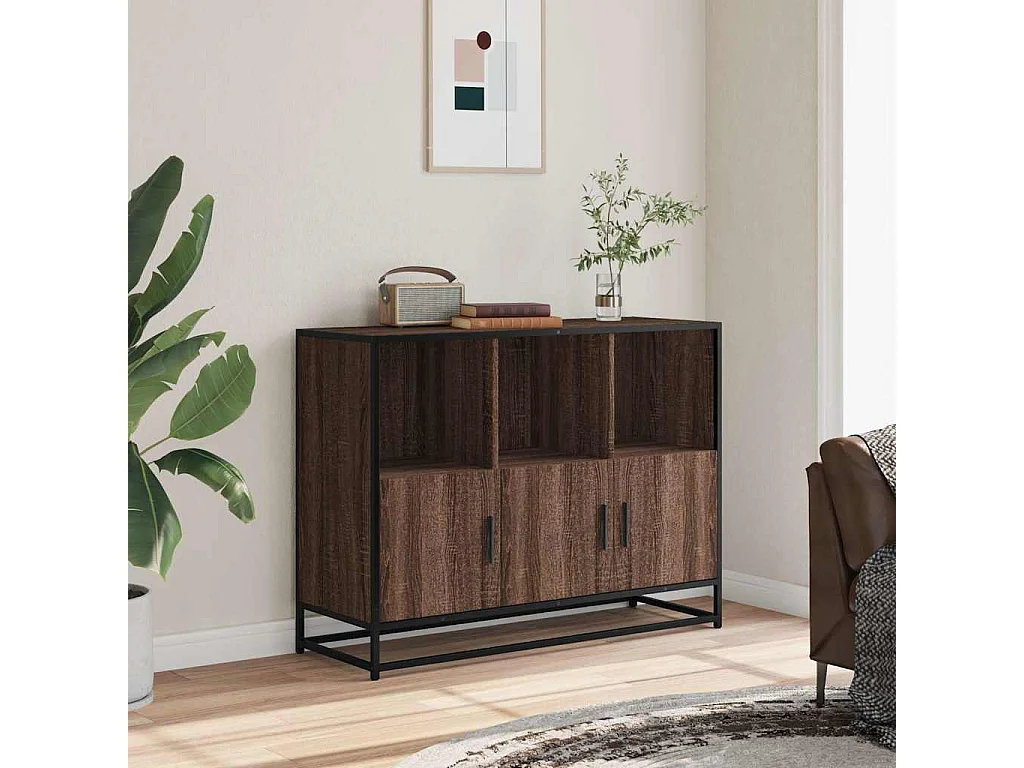 Buffet | Bahut | Meuble de rangement chêne marron 100x35x76 cm bois d'ingénierie