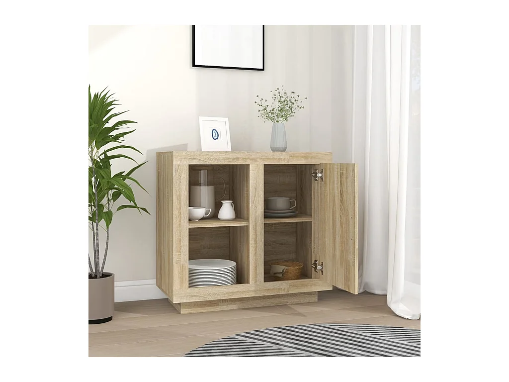 Buffet | Bahut | Meuble de rangement Chêne sonoma 80x40x75 cm