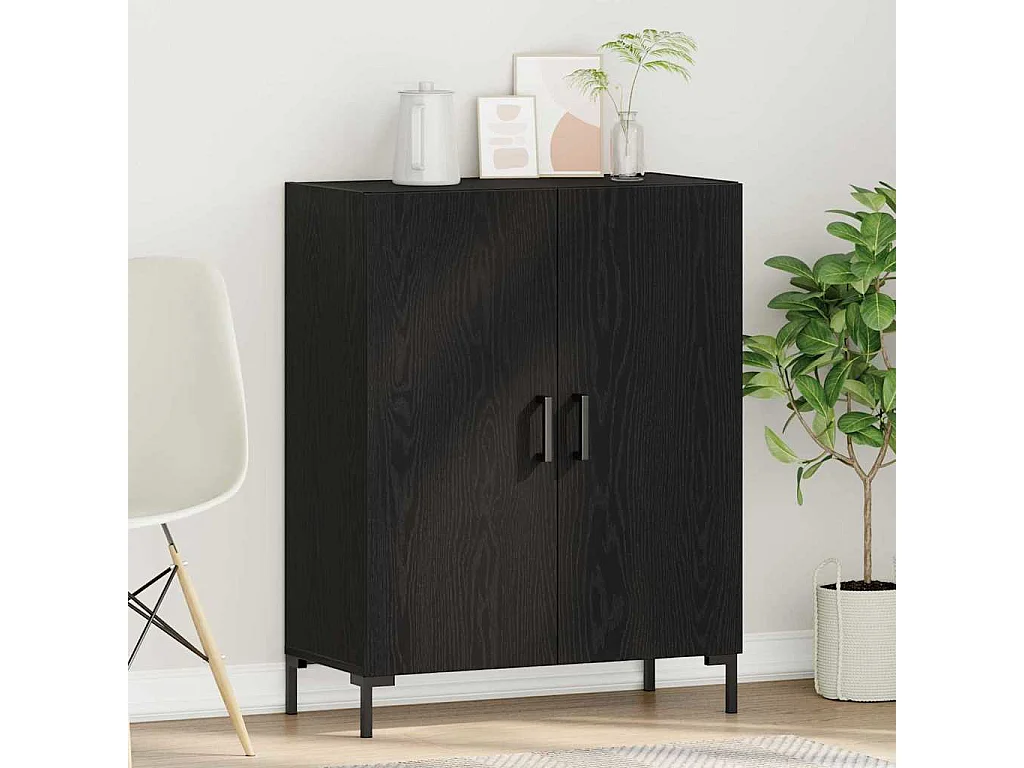 Buffet | Bahut | Meuble de rangement Noir Chêne 69,5x34x90 cm Bois reconstitué