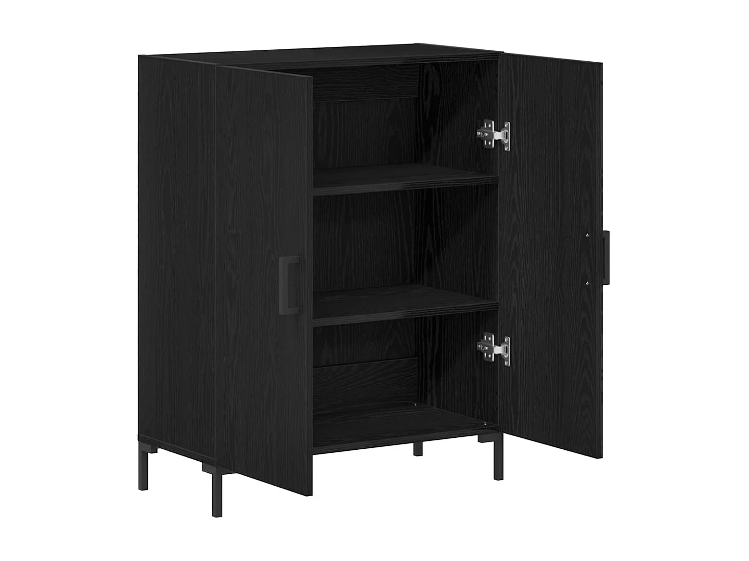 Buffet | Bahut | Meuble de rangement Noir Chêne 69,5x34x90 cm Bois reconstitué