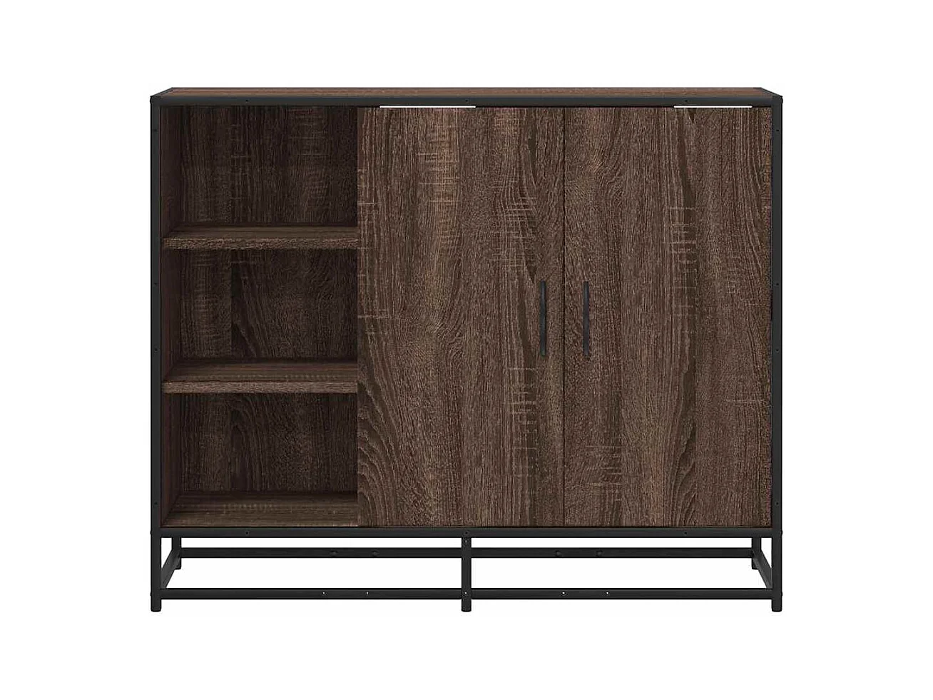 Credenza | Buffet | Armadio Rovere Marrone 92x35x76 cm in Legno Multistrato