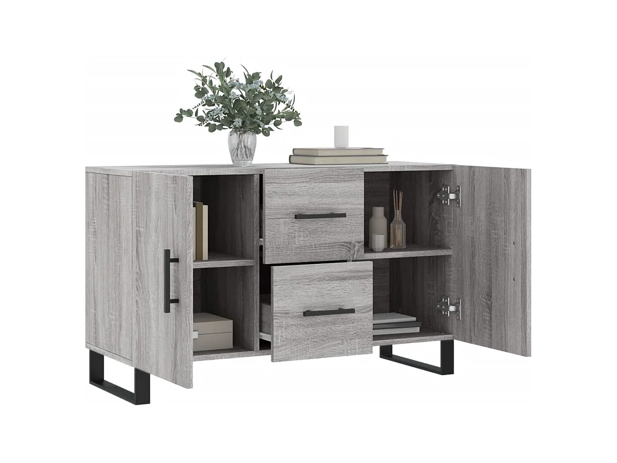 Credenza | Buffet | Armadio Grigio Sonoma 100x36x60 cm in Legno Multistrato