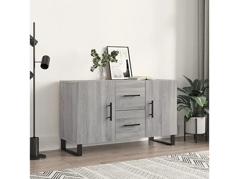 Credenza | Buffet | Armadio Grigio Sonoma 100x36x60 cm in Legno Multistrato