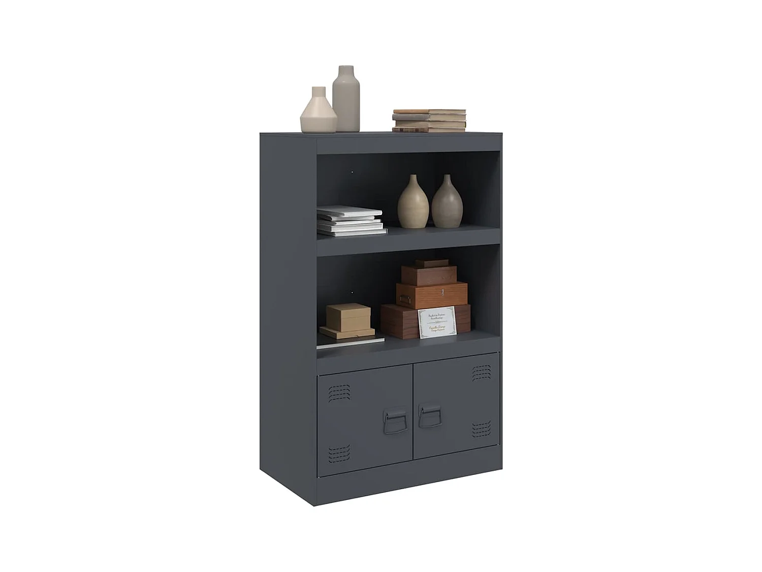 Buffet | Bahut | Meuble de rangement anthracite 67x39x107 cm acier