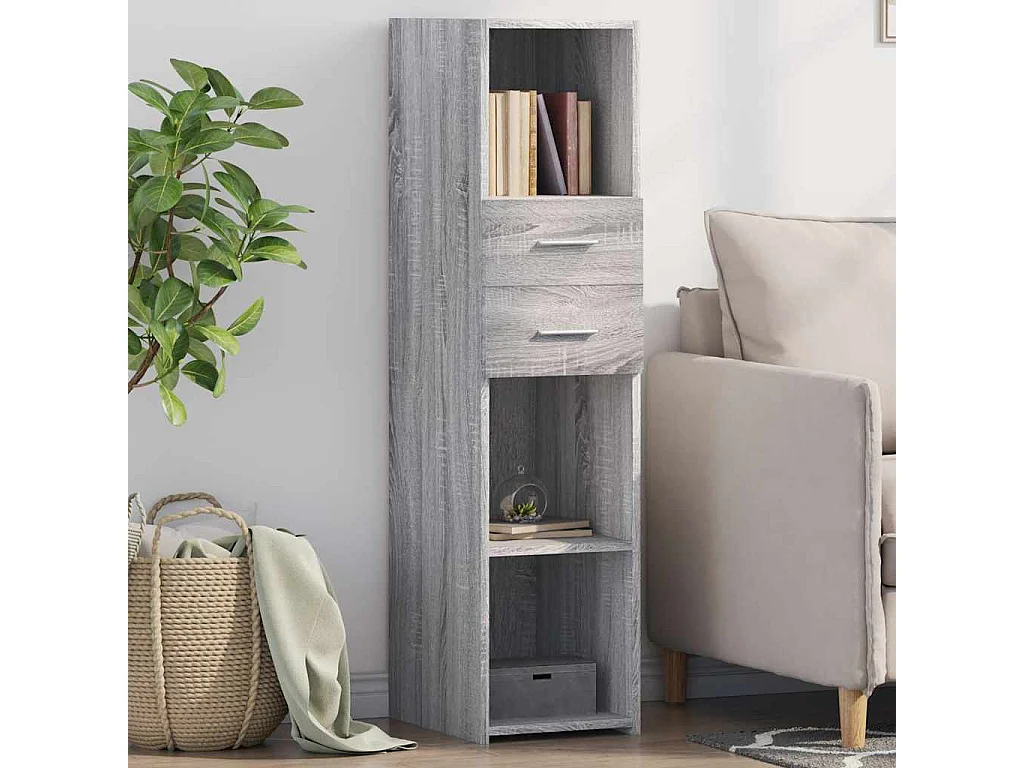Buffet | Bahut | Meuble de rangement haut sonoma gris 30x42,5x124 cm bois d'ingénierie