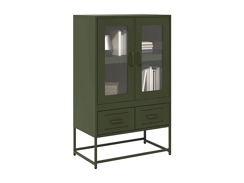 Credenza | Buffet | Armadio Verde Oliva 68x39x111,5 cm in Acciaio