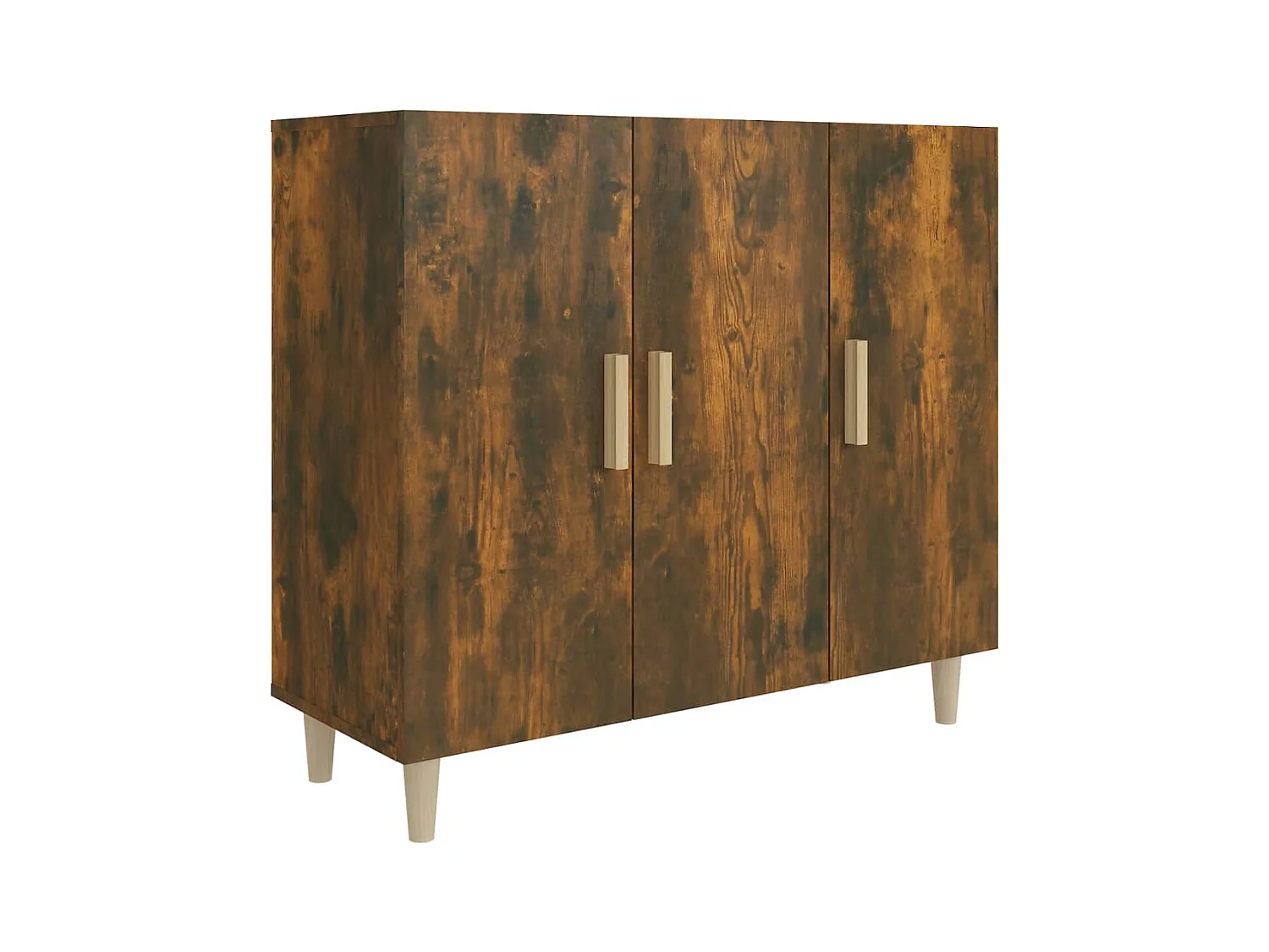 Credenza | Buffet | Armadio Rovere Fumo 90x34x80 cm in Legno Multistrato