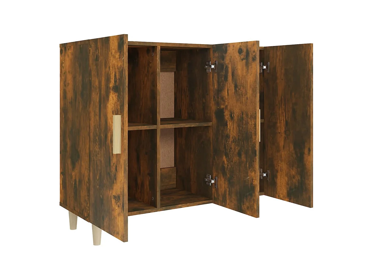 Credenza | Buffet | Armadio Rovere Fumo 90x34x80 cm in Legno Multistrato