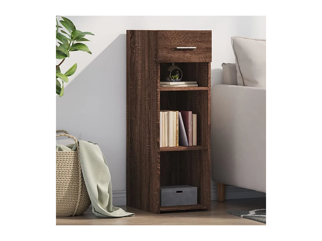 Credenza | Buffet | Armadio Rovere Marrone 30x42,5x93 cm in Legno Multistrato