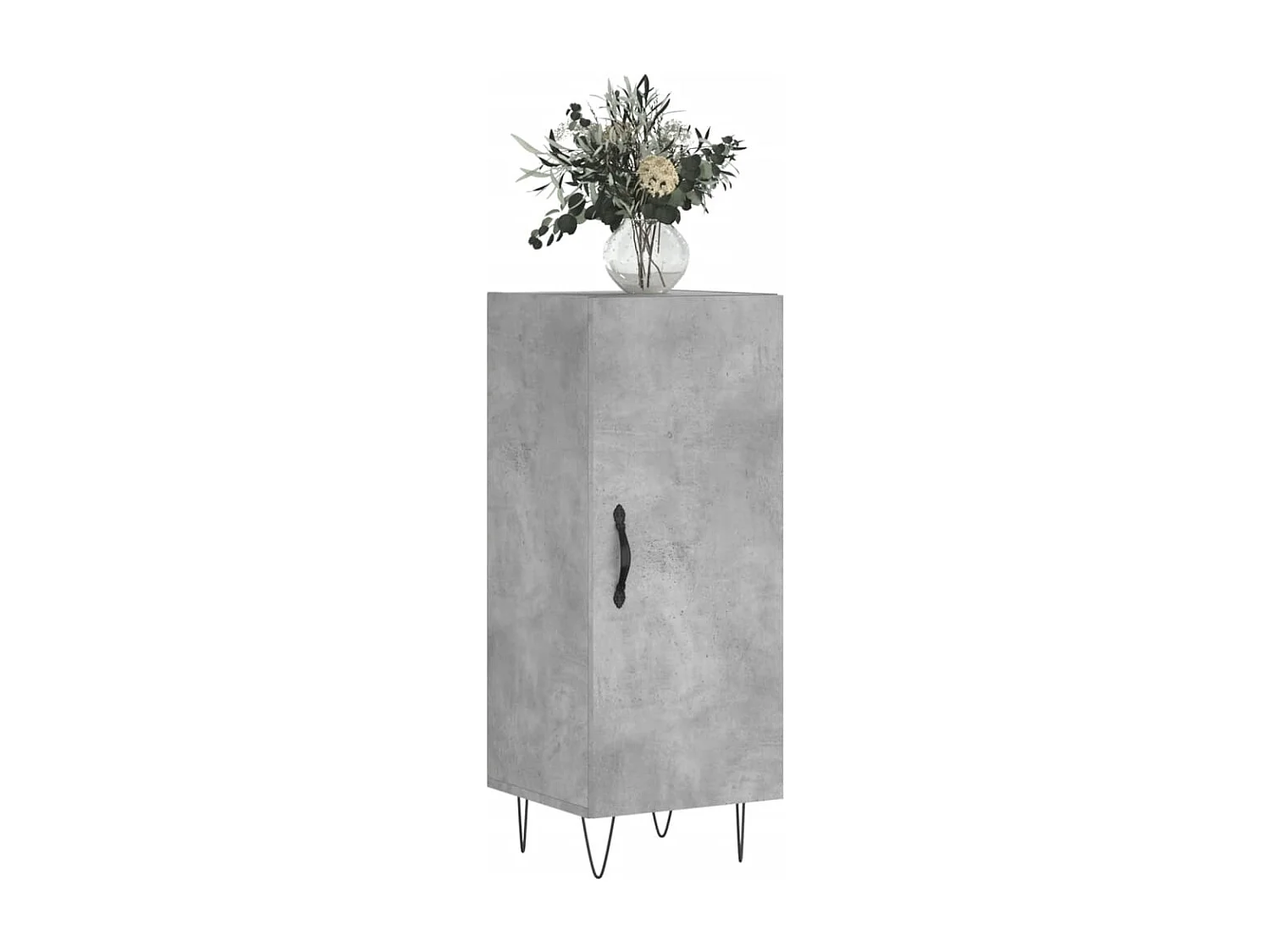 Credenza | Buffet | Armadio Grigio Cemento 34,5x34x90 cm in Legno Multistrato