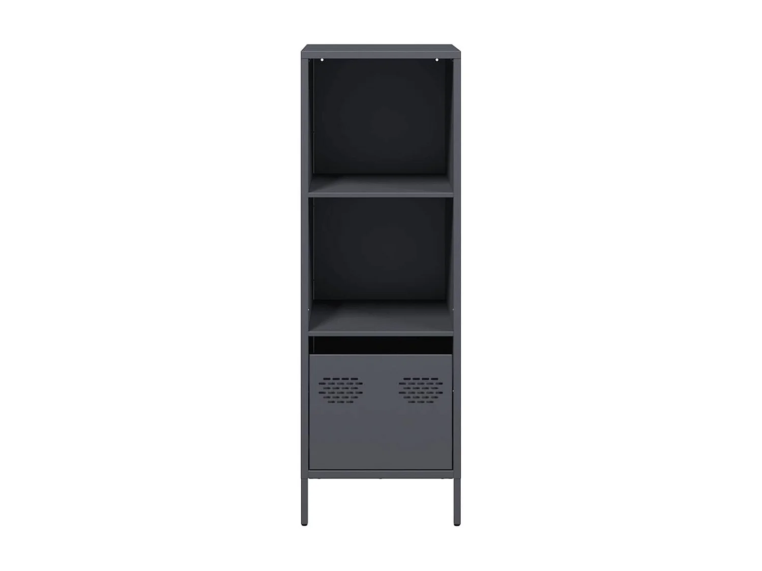 Buffet | Commode à tiroir | Meuble de rangement haut anthracite 35x39x103,5 cm acier