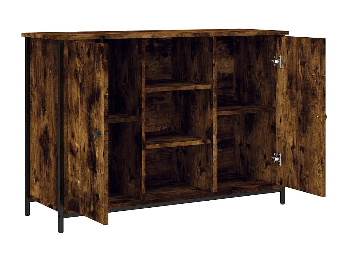 Credenza | Buffet | Armadio Rovere Fumo 100x35x70 cm in Legno Multistrato