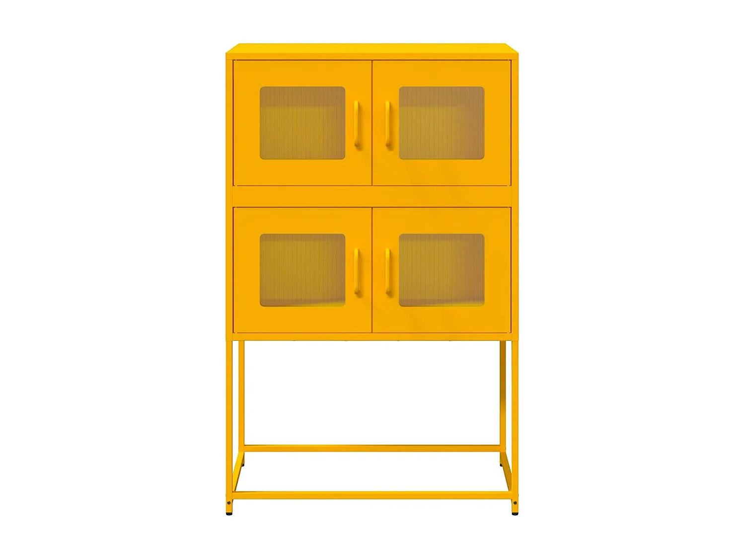 Credenza | Buffet | Armadio Giallo Senape 68x39x107 cm in Acciaio