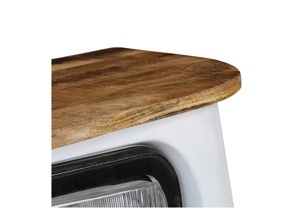 Buffet | Bahut | Meuble de rangement Bois de manguier massif Forme de camion Blanc