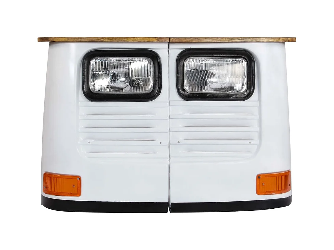 Buffet | Bahut | Meuble de rangement Bois de manguier massif Forme de camion Blanc