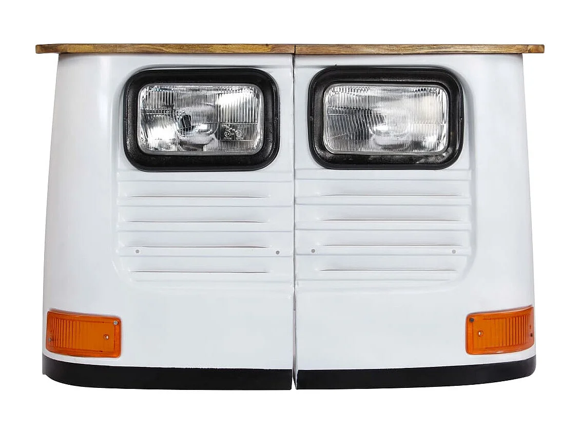 Credenza | Buffet | Armadio Camion in Legno Massello di Mango Bianco