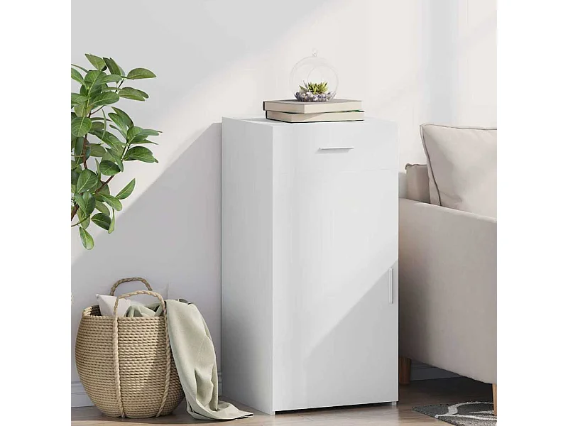 Buffet | Bahut | Meuble de rangement blanc 45x42,5x93 cm bois d'ingénierie