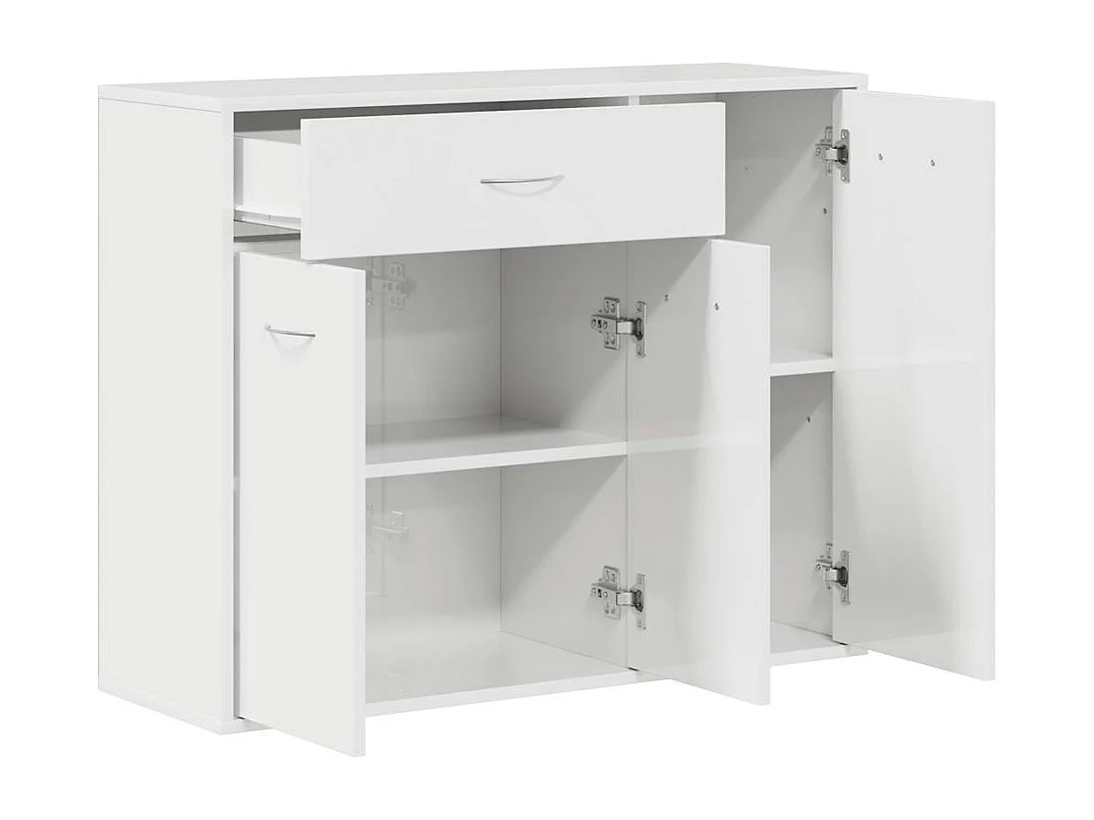 Buffet | Commode à tiroir | Meuble de rangement Blanc brillant 88x30x70 cm Bois d'ingénierie