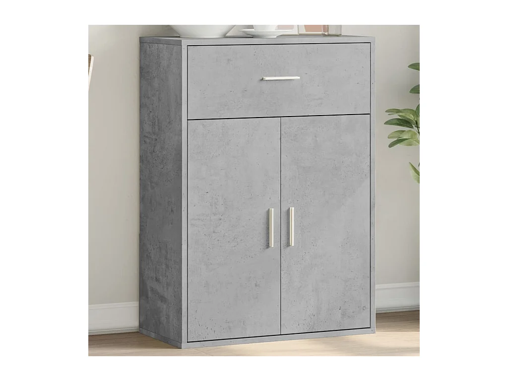 Buffet | Bahut | Meuble de rangement gris béton 60x30x84 cm bois d'ingénierie