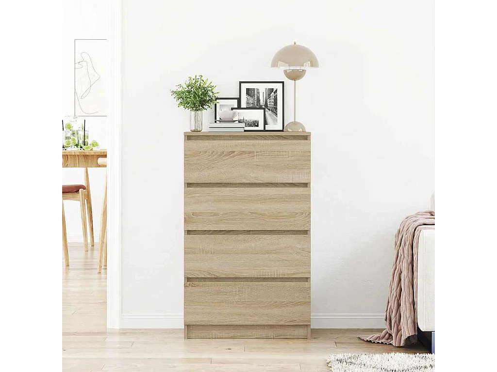 Buffet | Commode à tiroir | Meuble de rangement Chêne sonoma 60x35x98,5 cm Bois d'ingénierie