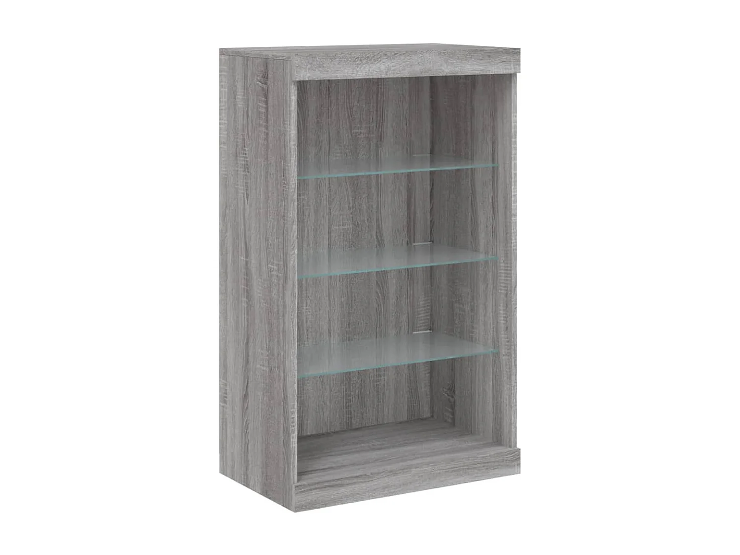 Buffet | Bahut | Meuble de rangement avec lumières LED sonoma gris 60,5x37x100 cm