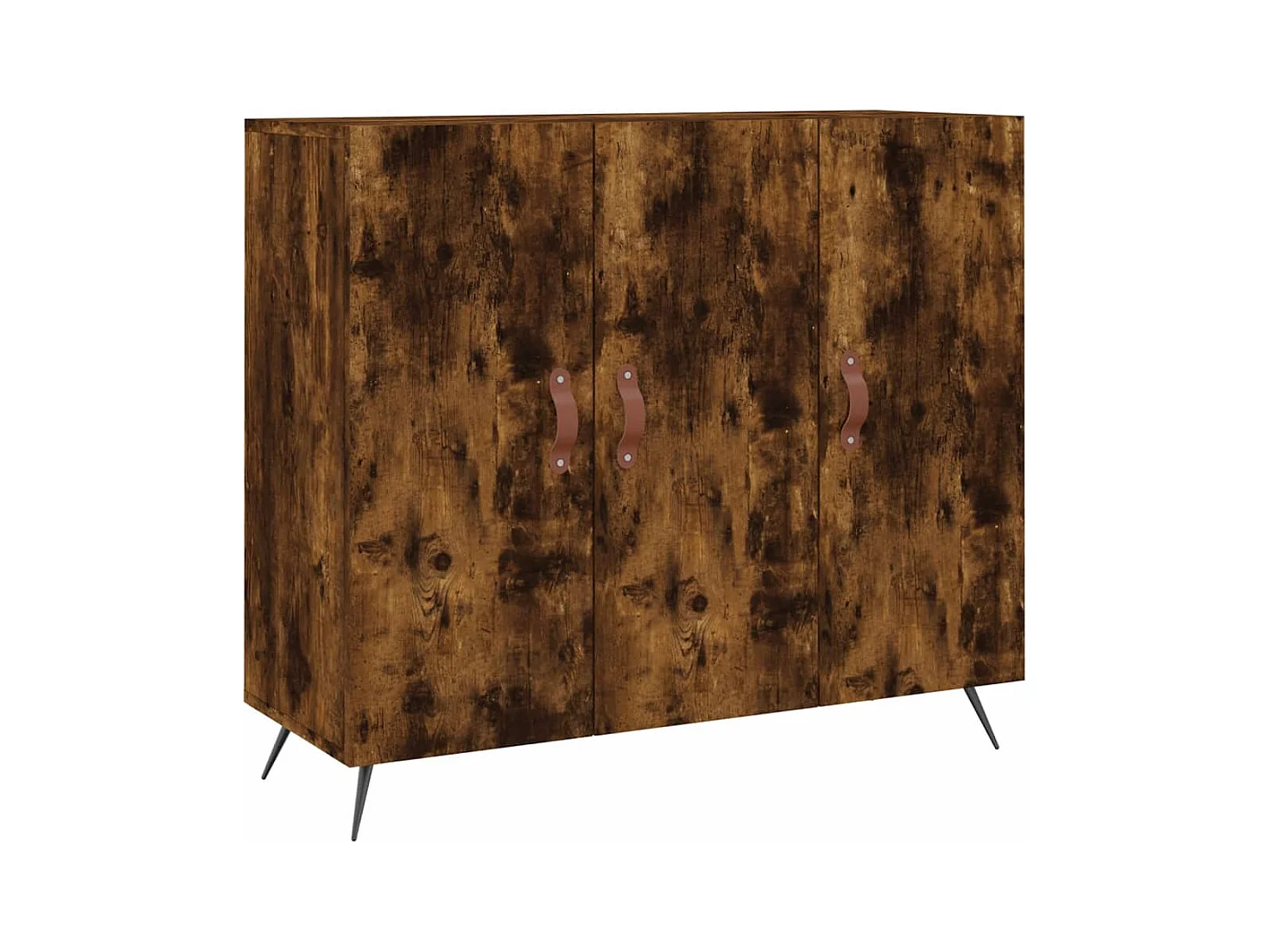Credenza | Buffet | Armadio Rovere Fumo 90x34x80 cm in Legno Multistrato