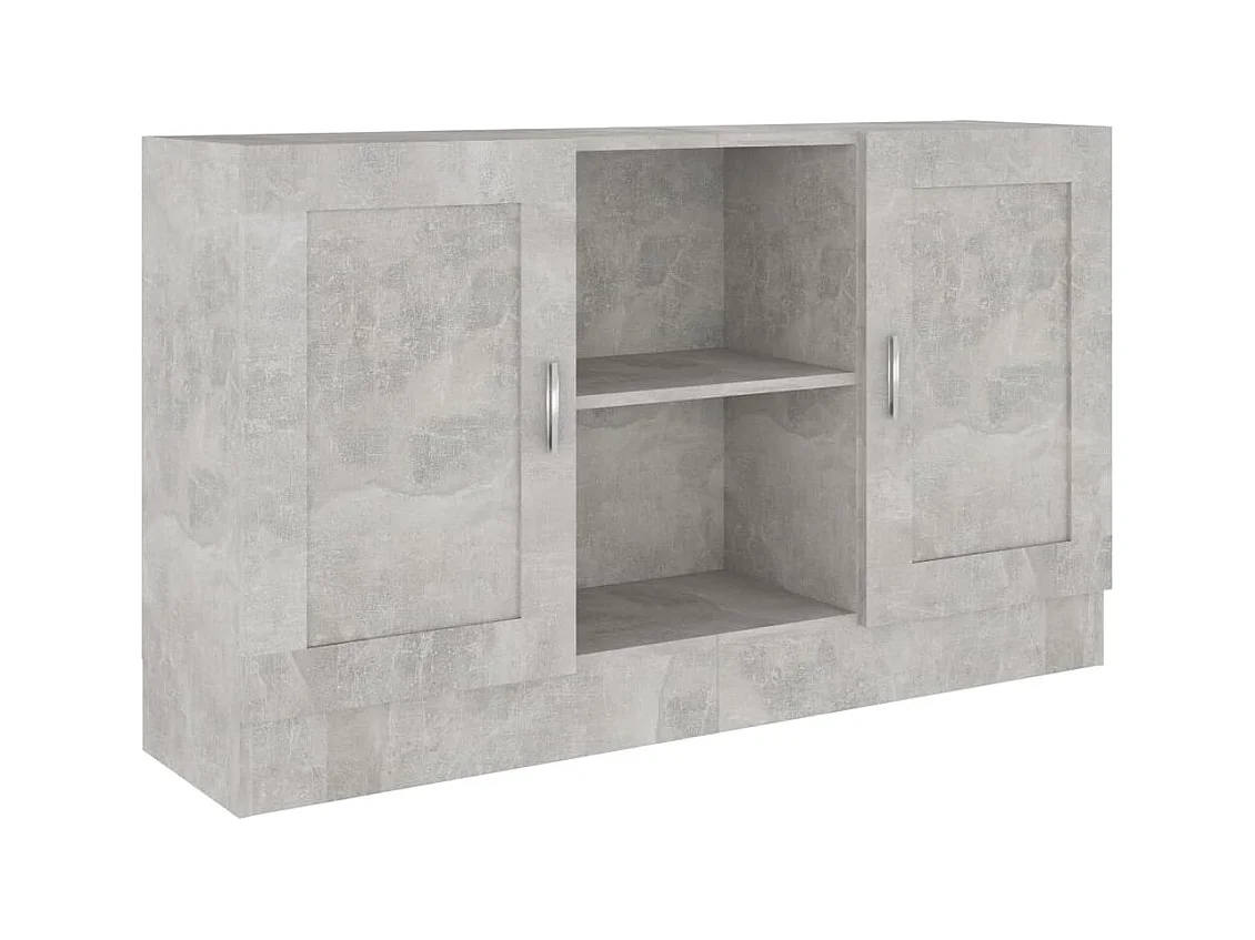 Credenza | Buffet | Armadio Grigio Cemento 120x30,5x70 cm in Legno Multistrato