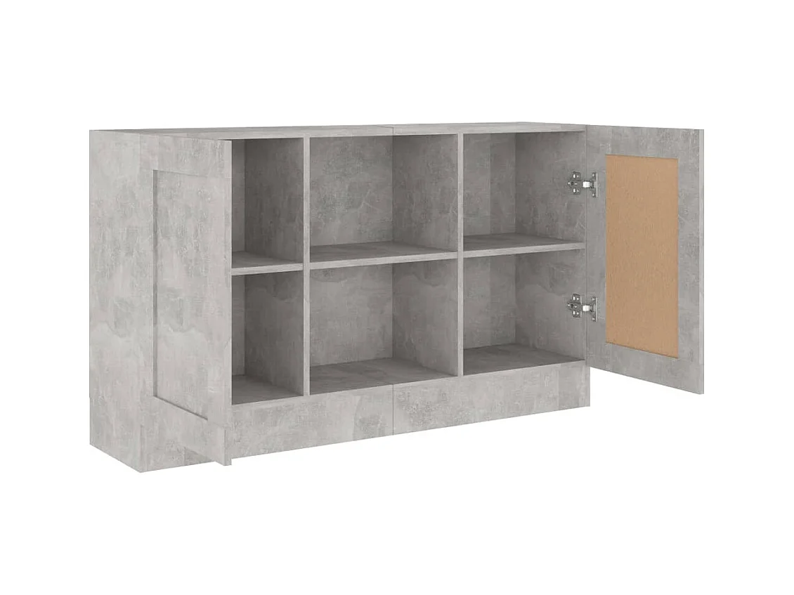 Credenza | Buffet | Armadio Grigio Cemento 120x30,5x70 cm in Legno Multistrato