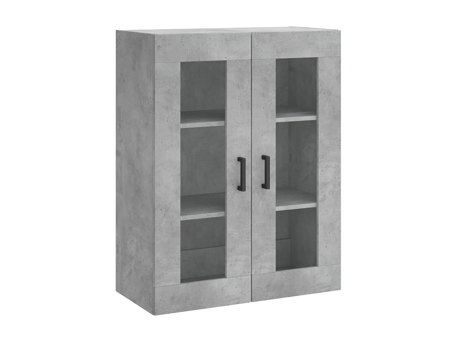 Buffet | Bahut | Meuble de rangement haut Gris béton 69,5x34x180 cm Bois d'ingénierie