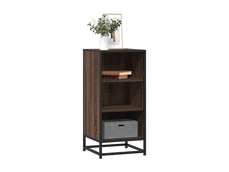 Credenza | Buffet | Armadio Rovere Marrone 35,5x35x76 cm in Truciolato e Metallo