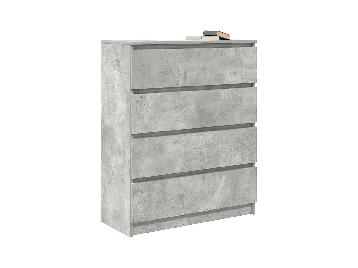 Credenza | Buffet | Armadio Grigio Cemento 80x35x99 cm in Legno Multistrato