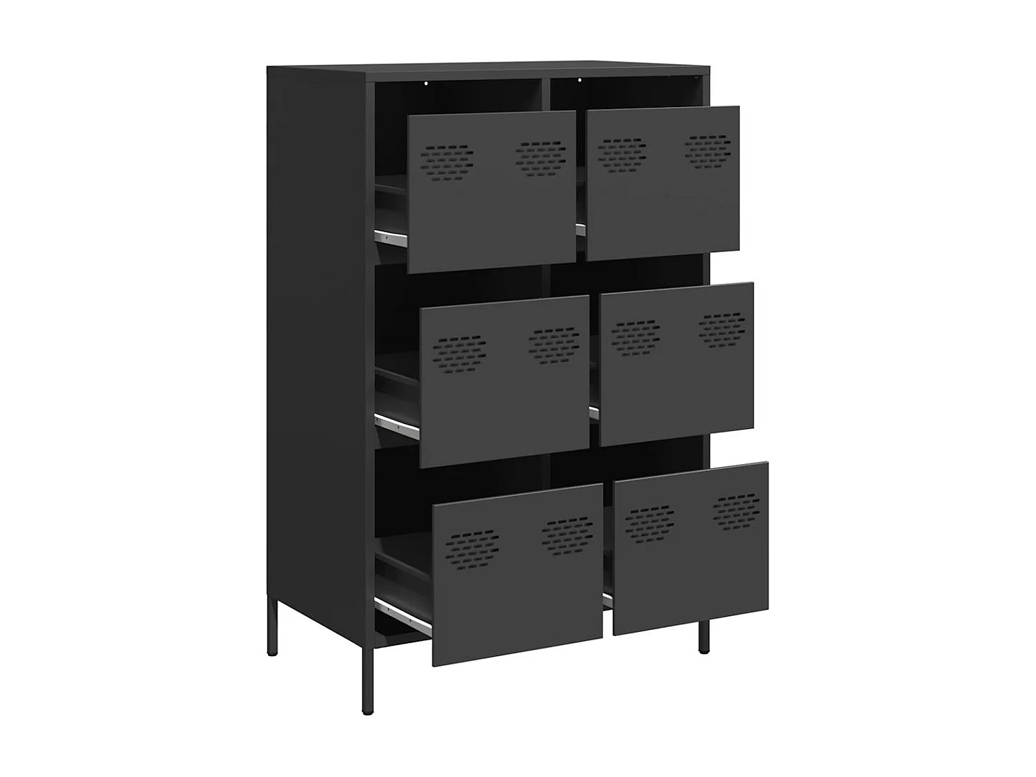 Credenza | Buffet | Armadio Nera 68x39x101,5 cm in Acciaio