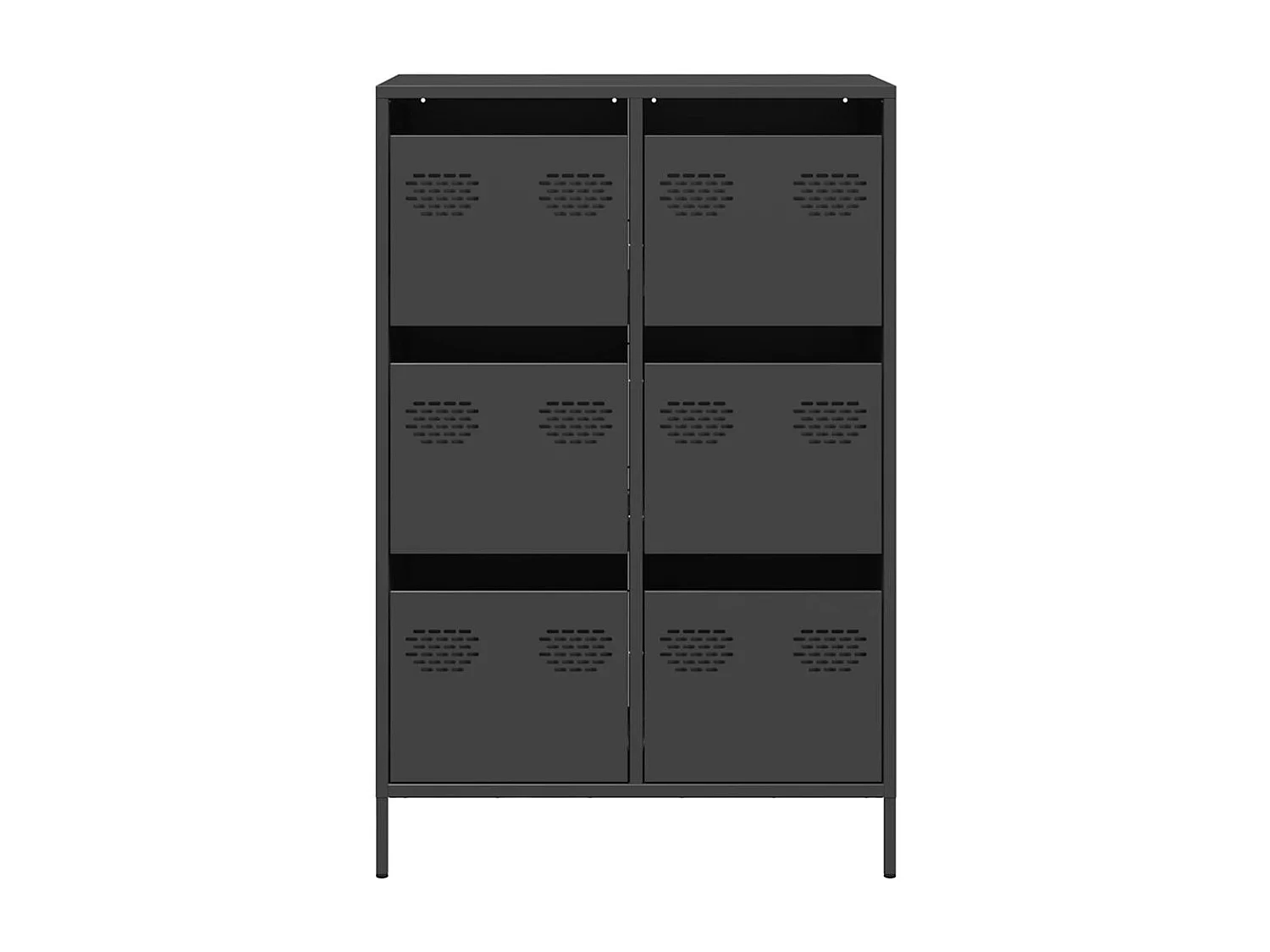 Credenza | Buffet | Armadio Nera 68x39x101,5 cm in Acciaio