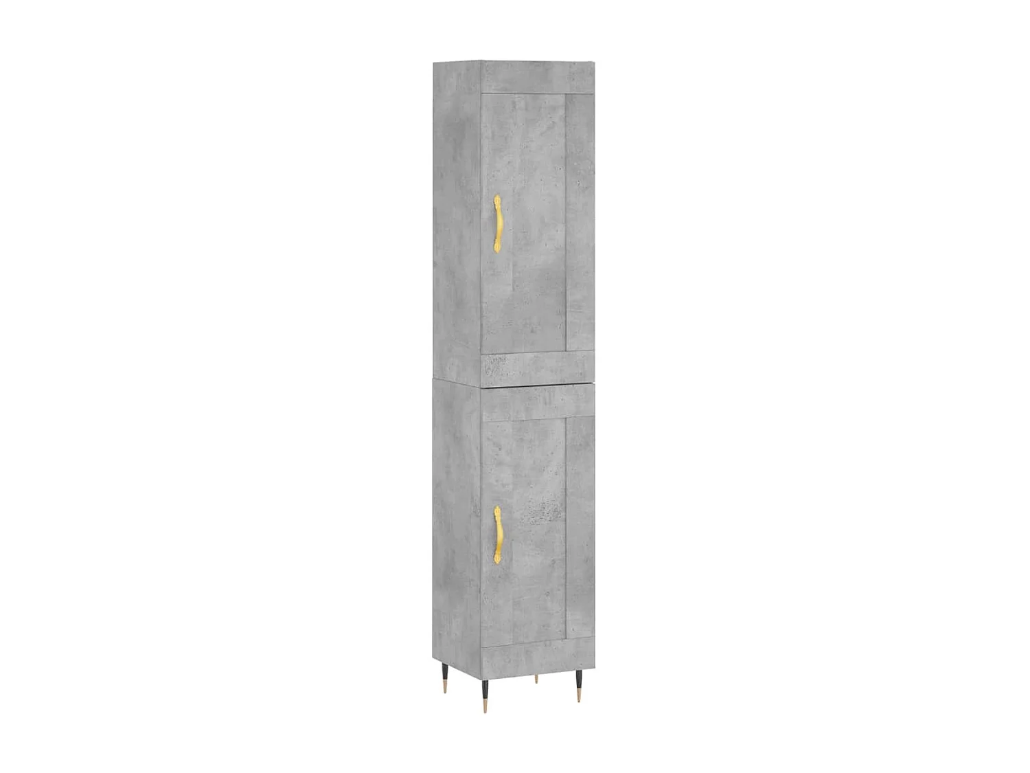 Credenza | Buffet | Armadio Grigio Cemento 34,5x34x180 cm in Legno Multistrato