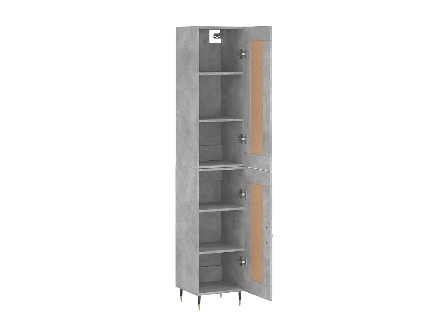 Credenza | Buffet | Armadio Grigio Cemento 34,5x34x180 cm in Legno Multistrato