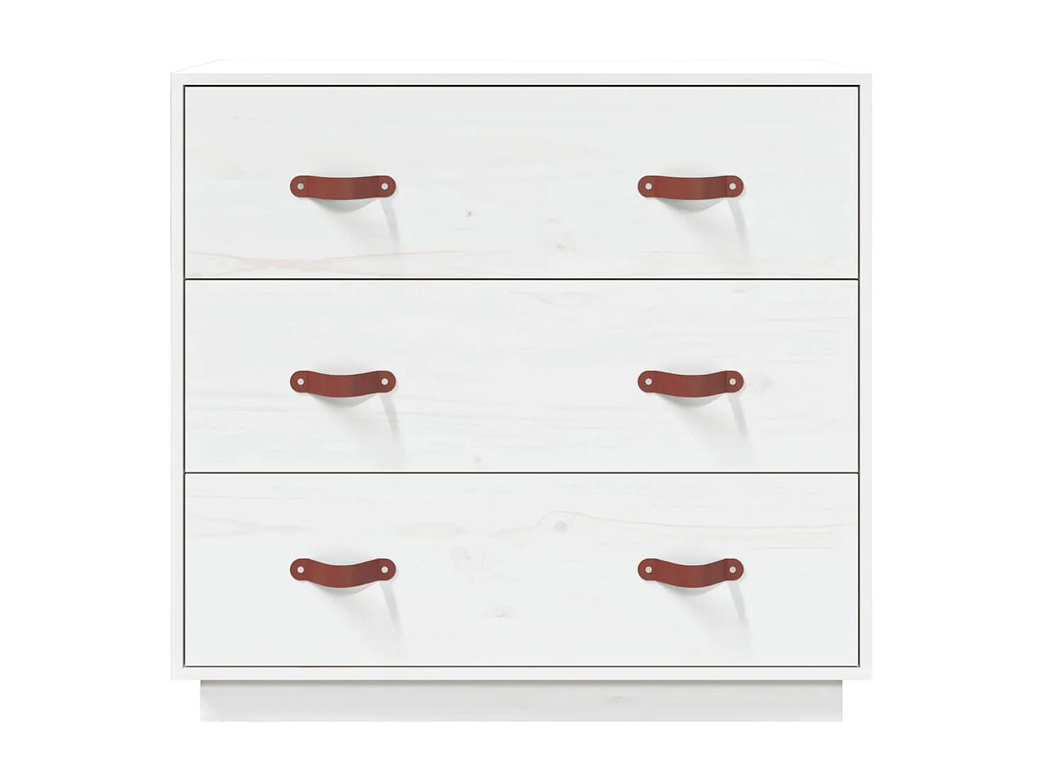 Credenza | Buffet | Armadio Bianca 80x40x75 cm in Legno Massello di Pino