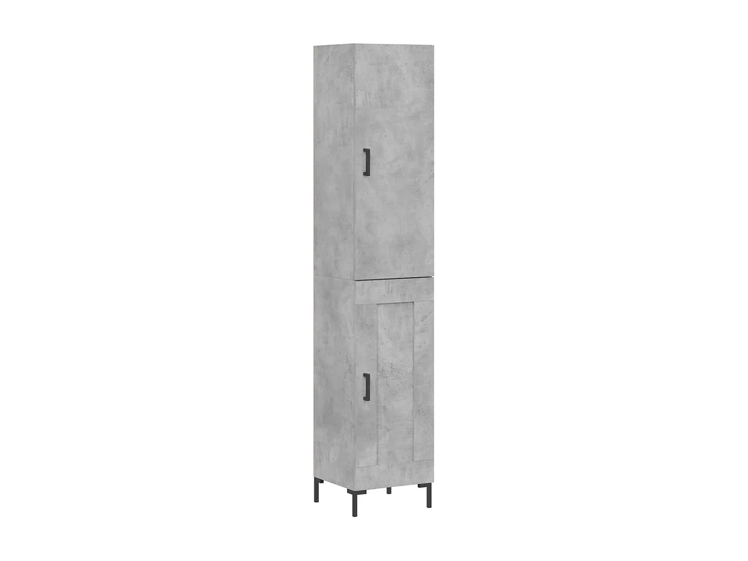 Buffet | Bahut | Meuble de rangement haut Gris béton 34,5x34x180 cm Bois d'ingénierie