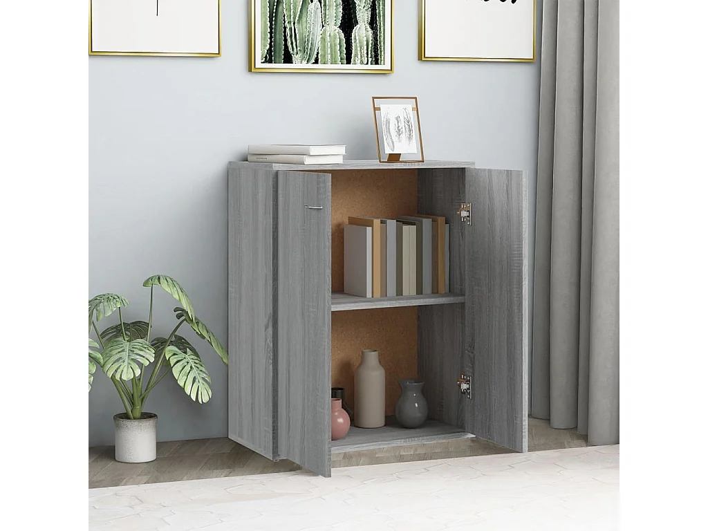 Buffet | Bahut | Meuble de rangement Sonoma gris 60x30x75 cm Bois d'ingénierie