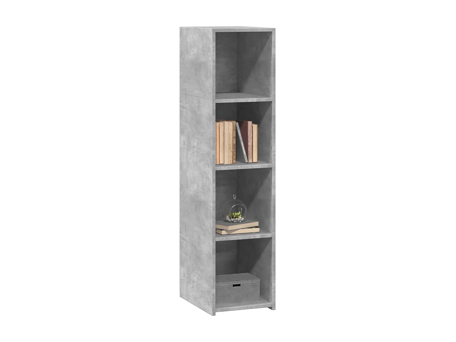 Buffet | Bahut | Meuble de rangement gris béton 30x41x124 cm bois d'ingénierie