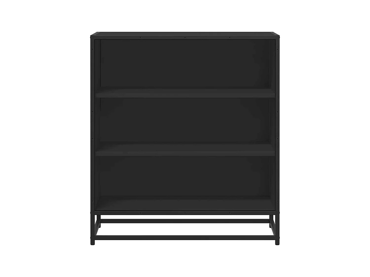 Credenza | Buffet | Armadio Rovere Nera 68x35x76 cm in Truciolato e Metallo