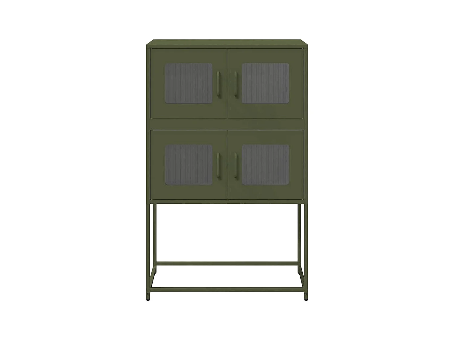 Buffet | Bahut | Meuble de rangement haut vert olive 68x39x107 cm acier