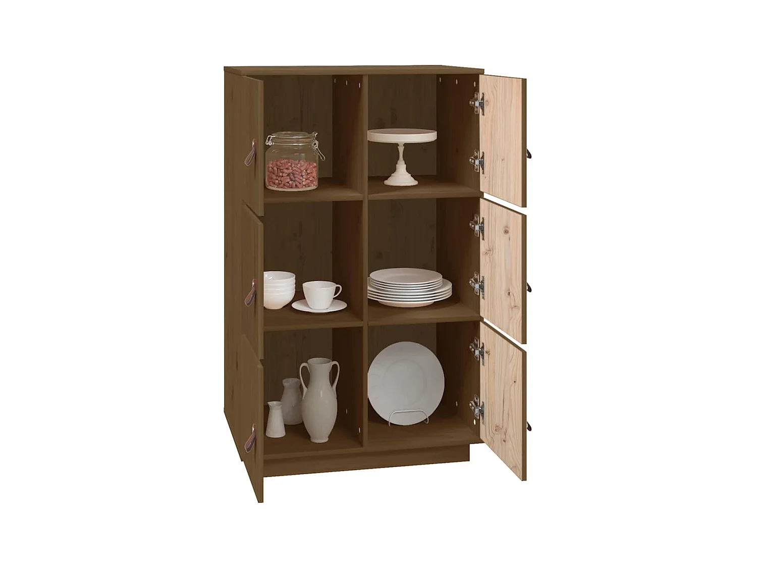 Credenza | Buffet | Armadio ambra 67x40x108,5 cm in Legno Massello di Pino