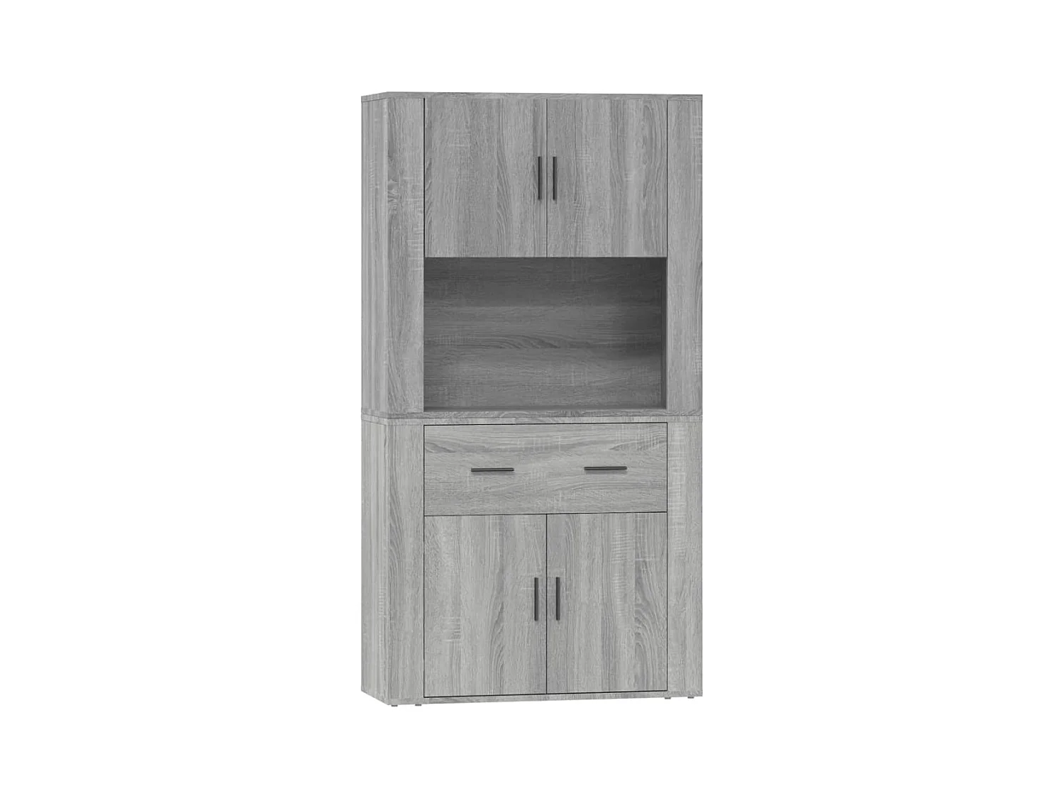 Credenza | Buffet | Armadio Grigio Sonoma in Legno Multistrato