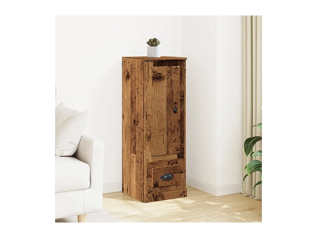 Credenza | Buffet | Armadio Legno Antico 36x35,5x103,5 cm in Legno Multistrato